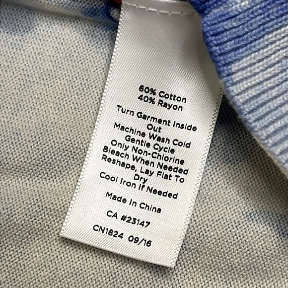 NWT Talbots Womens Sweater Floral Short Sleeve Scoop Neck Cotton Blend Size XL - Picture 6 of 11